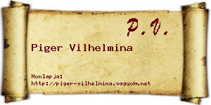Piger Vilhelmina névjegykártya